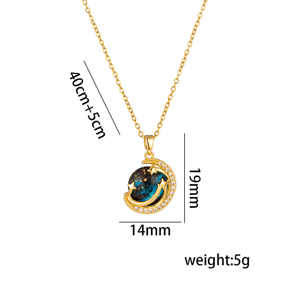 Sky Female Fashion Personality High Sense Clavicle Necklaces