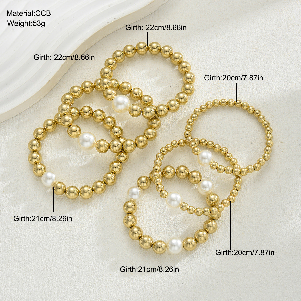 Leaves Glossy Irregular With Personality Stripes Bracelets