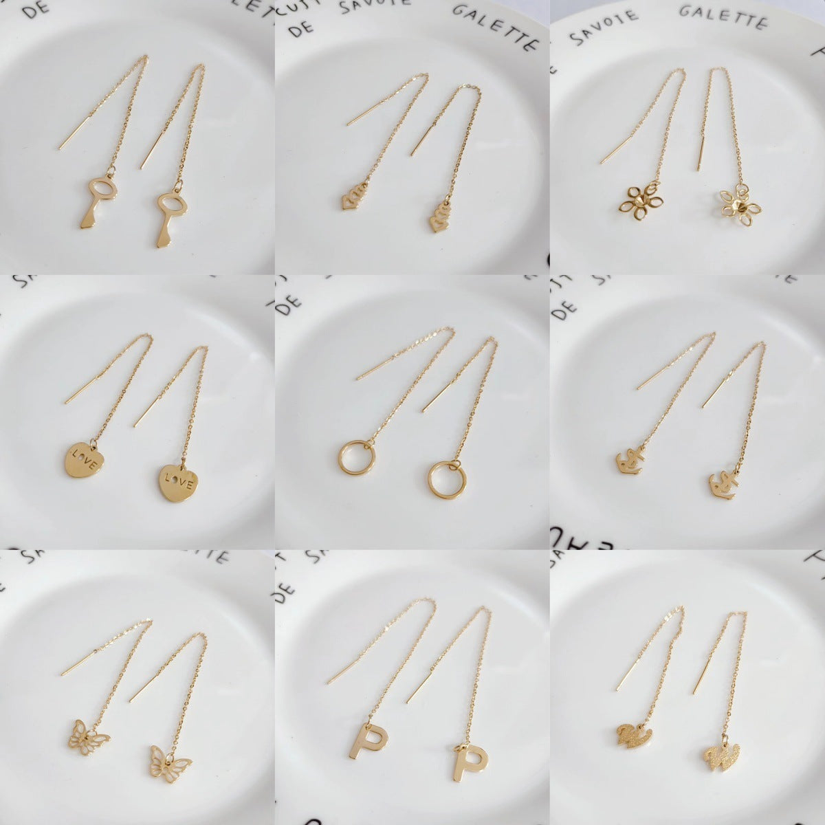 Women's Elegant Simple Titanium Steel High Quality Color Retaining Ear Line