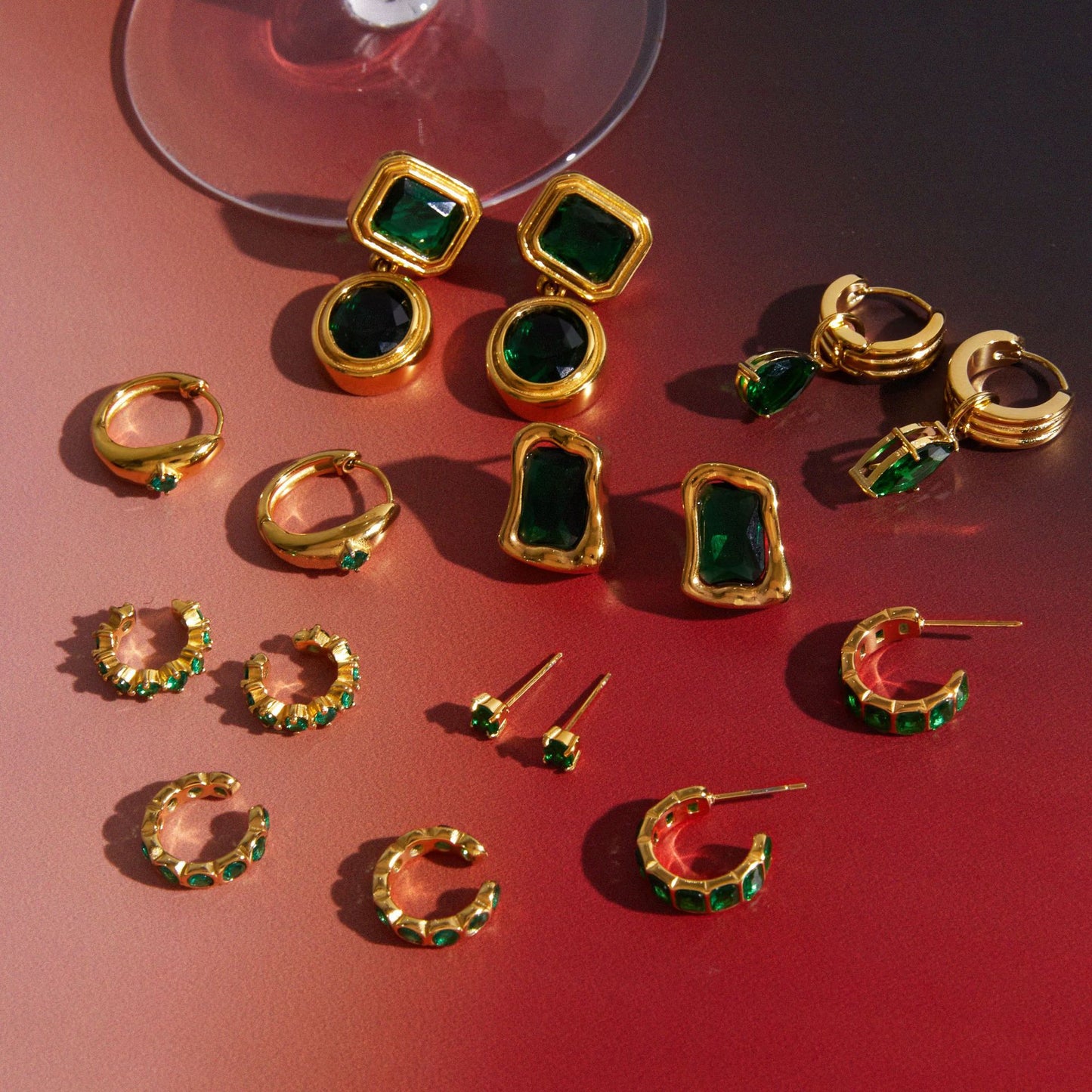 Ear Light Luxury High-grade Vacation Style Zircon Rings