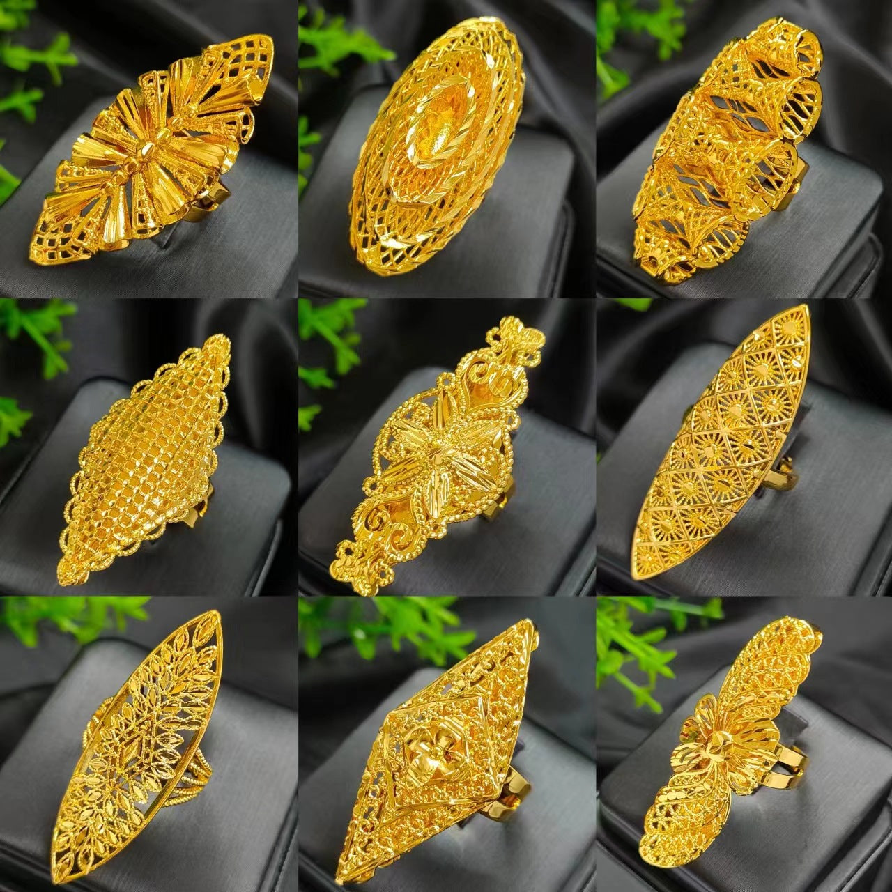 Women's Gold-plated Wheat Index Finger Does Not Fade Design Copper Ring