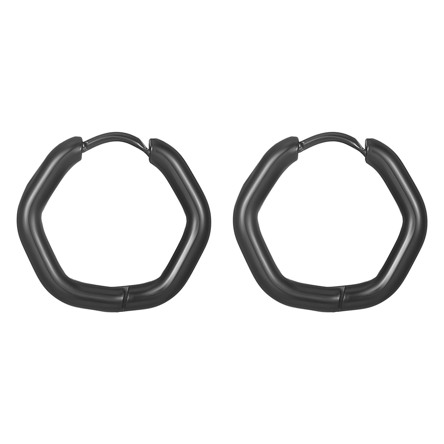 Geometric Shaped Stainless Steel Clip Trendy Fashion Five-pointed Star Peach Ear Buckle