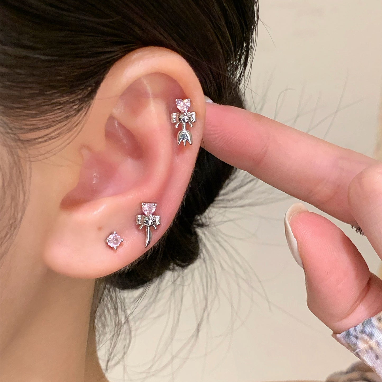 No Need To Take Off Niche Design Personality Flat Bottom Stud Earrings