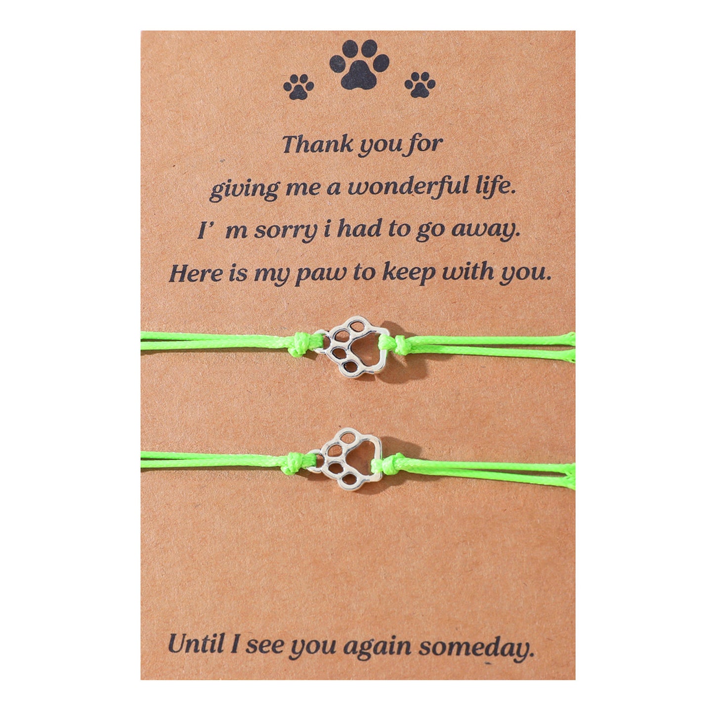 Creative Line Cat's Paw Mark Hand-woven Blessing Friendship Bracelets