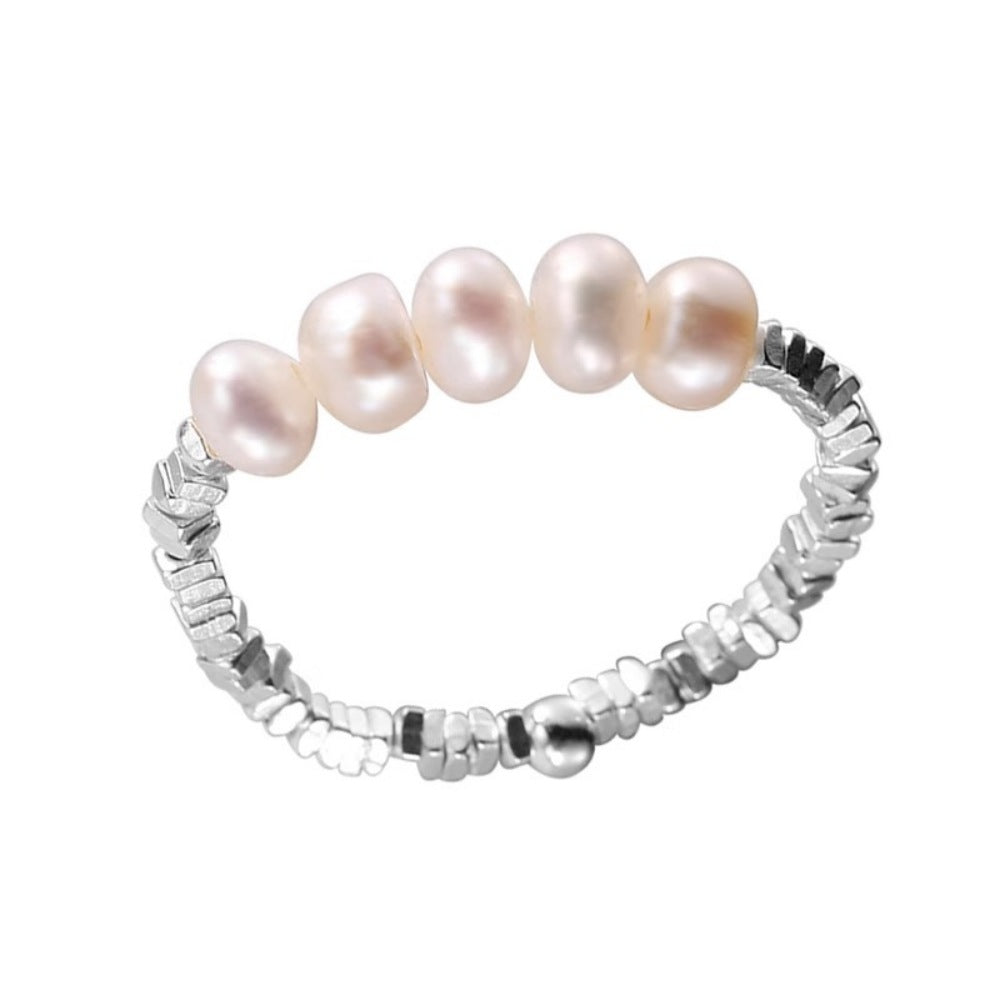 Small Pieces Of Pearl Female Design Trendy Fashion Personality High Ring