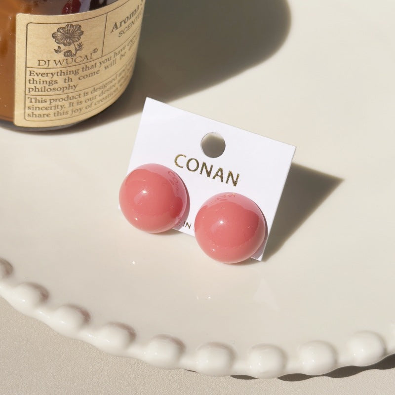 Women's Retro Blooming Acrylic Curved For Simple Stud Earrings