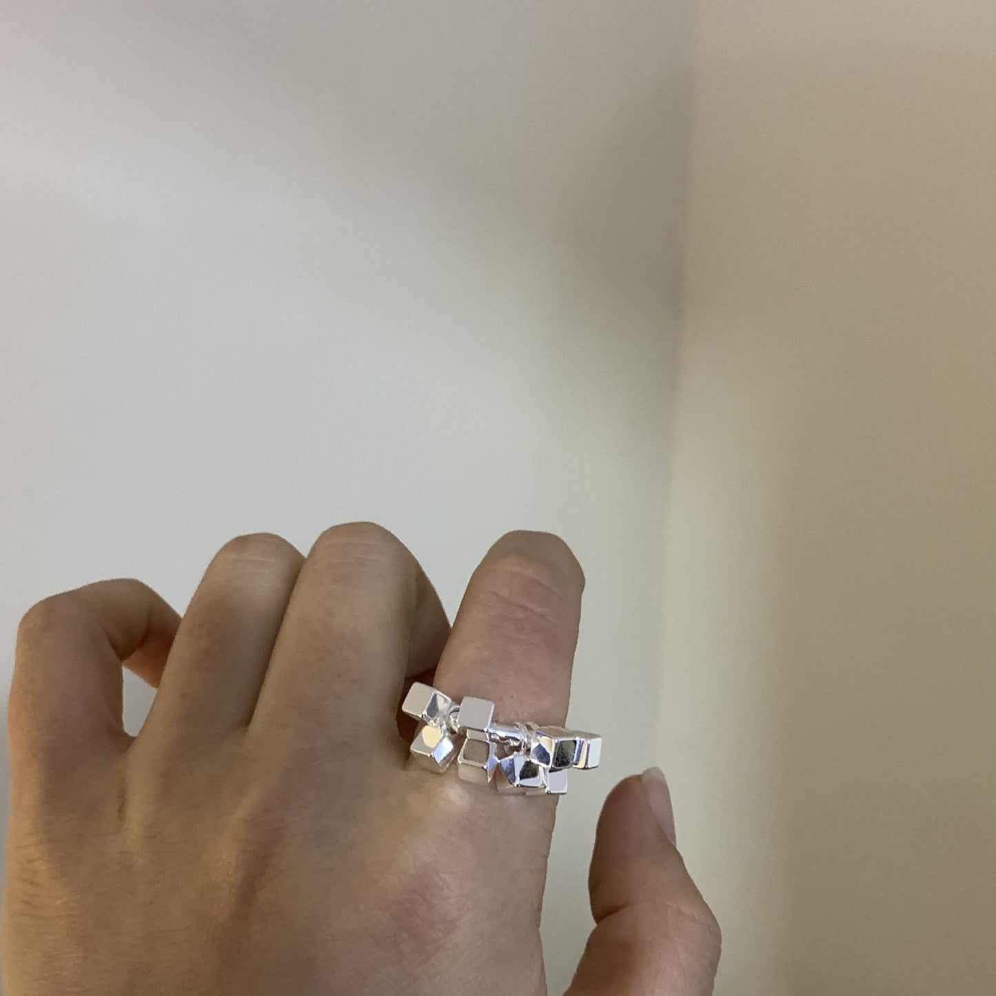 Korean Style Design Retro Three-dimensional Metal Flower Rings