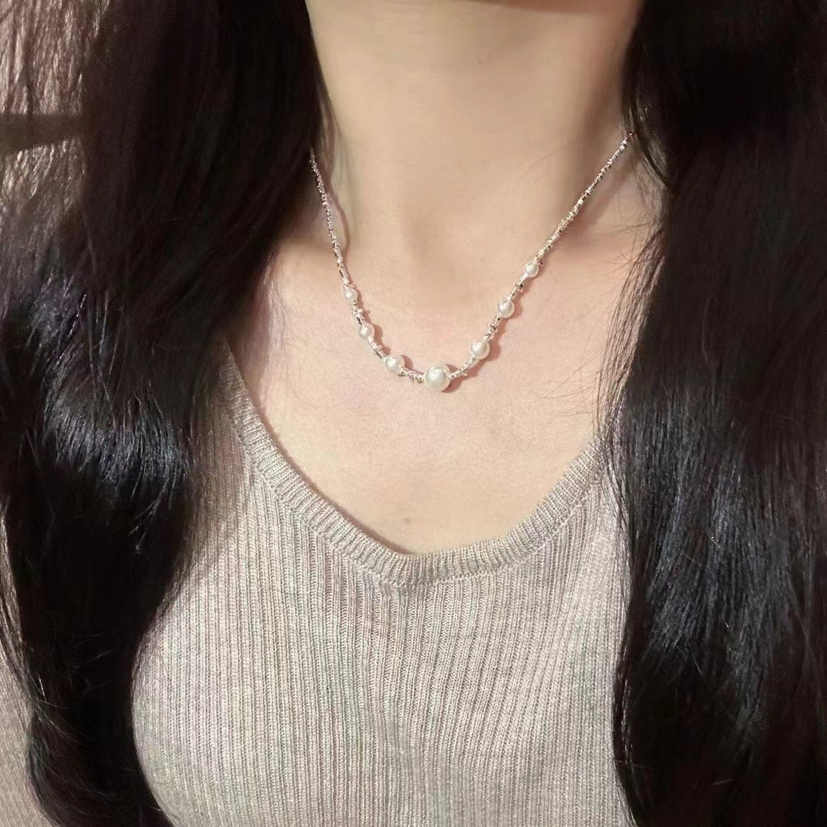 Women's Luxury Girlfriends Clavicle Chain Design Couple Necklace