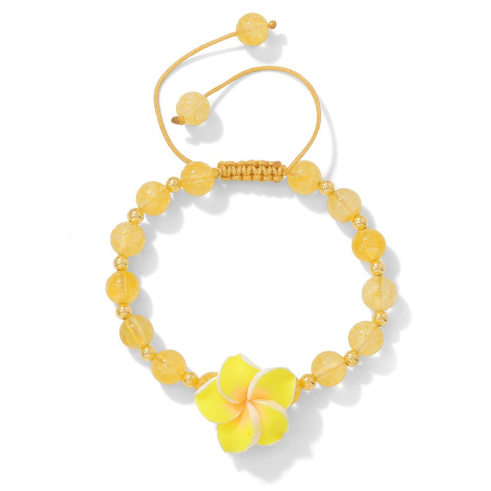 Hand-woven Colorful Bohemian Vacation Style Carrying Strap Sweet Polymer Bracelet