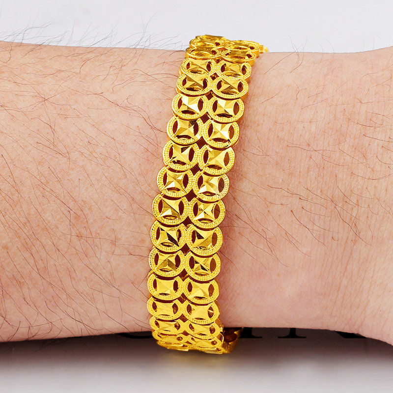 Women's & Men's Alluvial Gold Artificial Special Interest Light Luxury High-grade Wedding Watch Bracelet