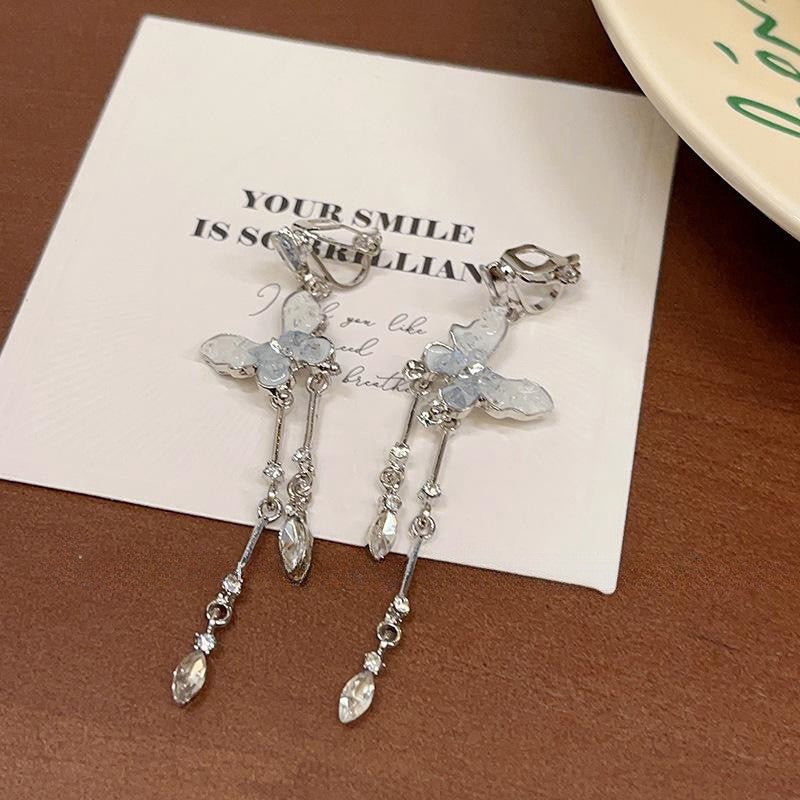 Women's Face For Design Tassel Long Graceful Earrings