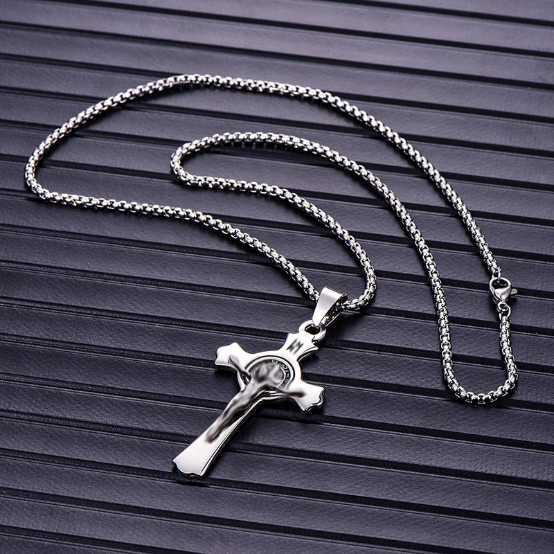 Men's Ornament Stainless Steel Cast Cross Titanium Pendants