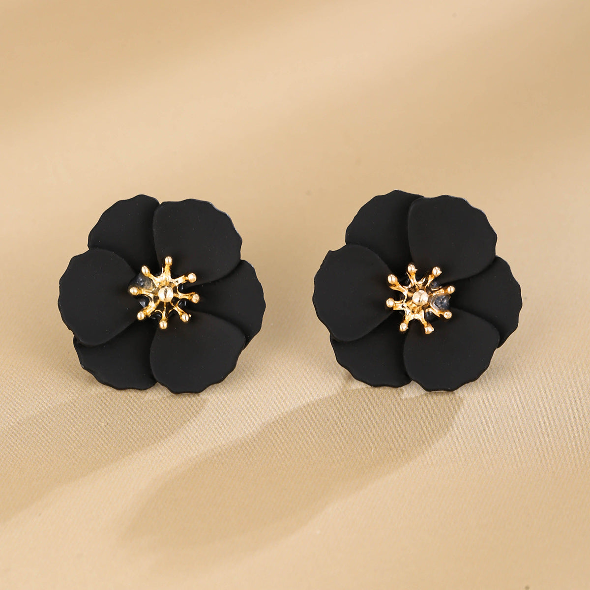 Frosted Paint Flower Sweet Natural Elegance Retro Rings