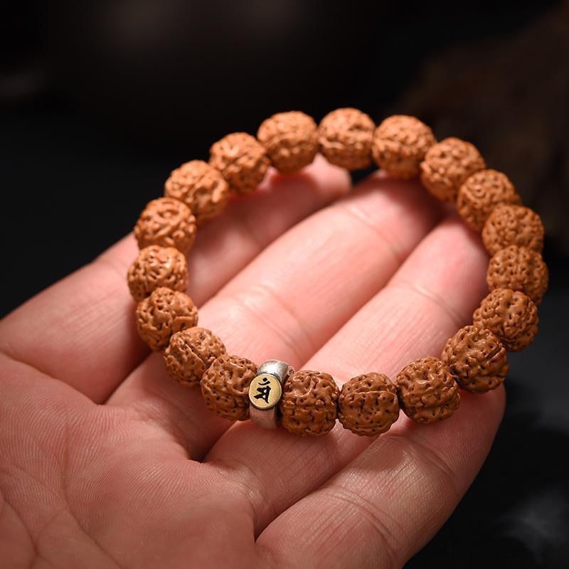 Men's Zodiac King Of Trees Small Bodhi Crafts Beads Single Circle Bracelet