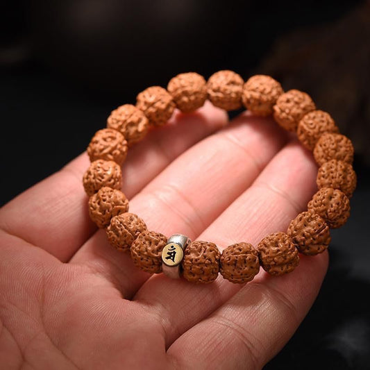 Men's Zodiac King Of Trees Small Bodhi Crafts Beads Single Circle Bracelet