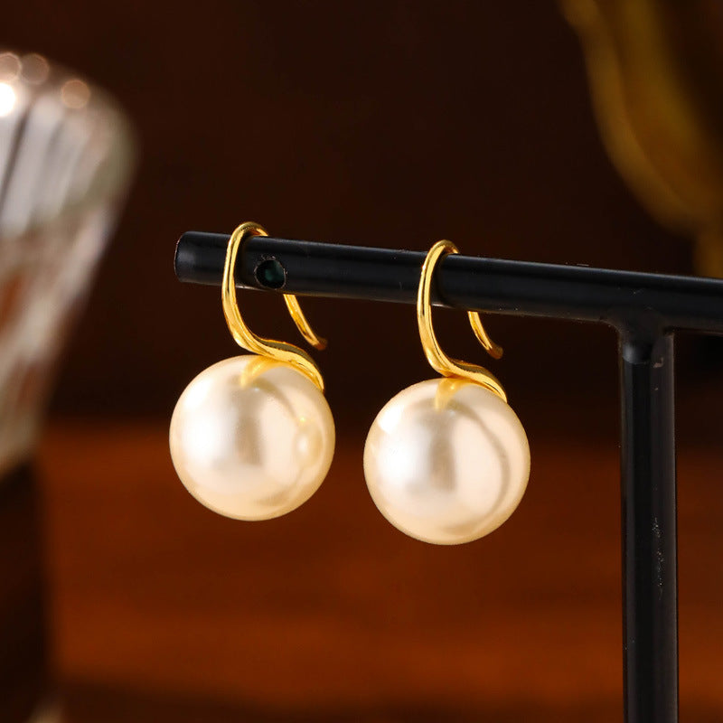 Women's Style All Match Pearl High Heels Earrings