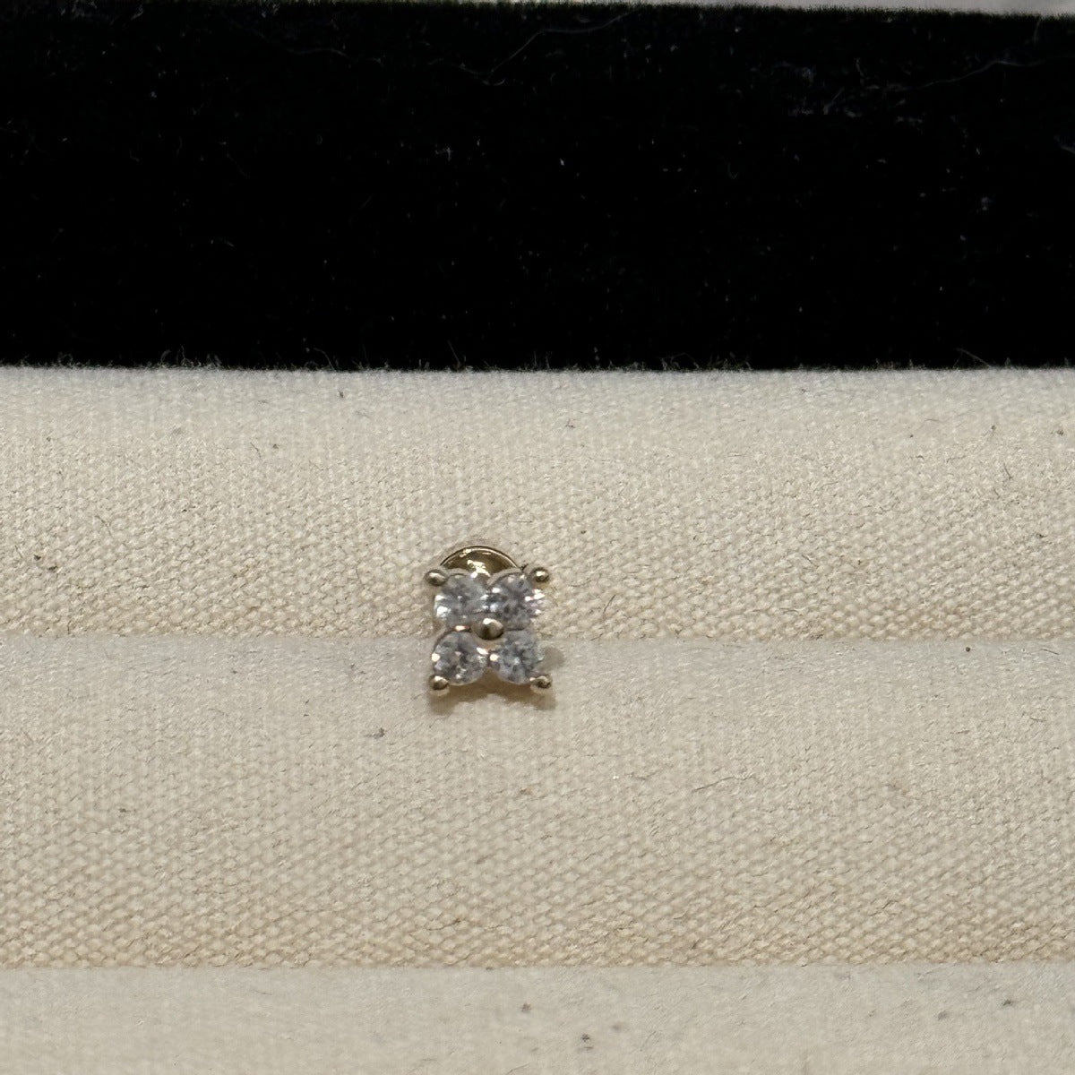 Women's Light Coffee Gold Collection Series Minimalist Zircon Ear Earrings