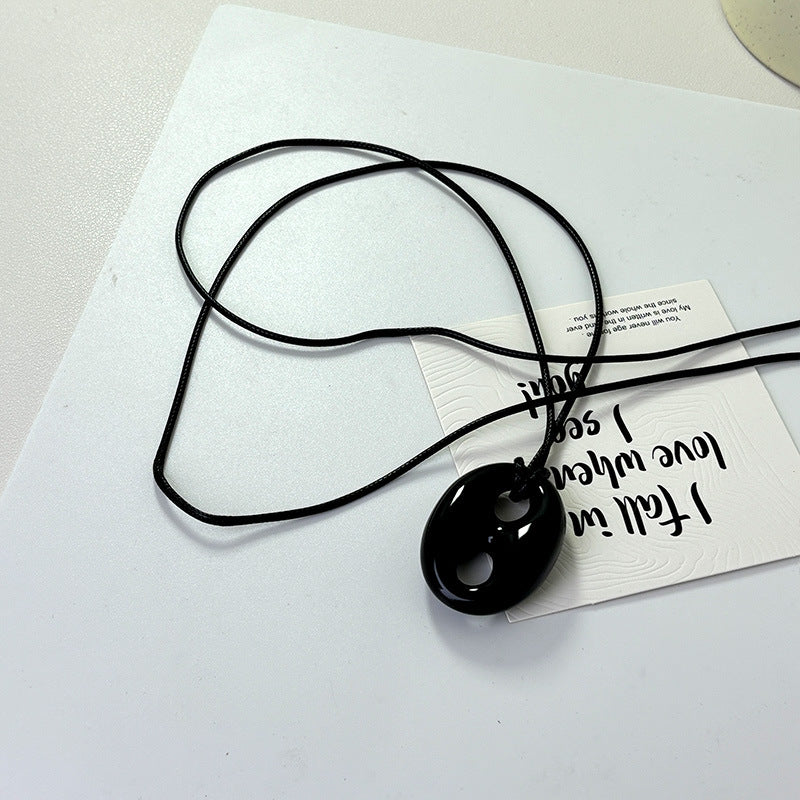 Chain Black Rope Retro Personality All Necklaces