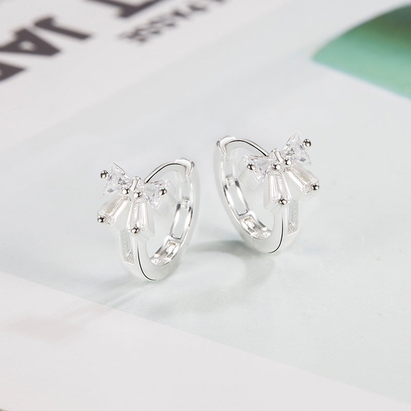 Women's Bowknot Zircon Summer Tide Graceful Personalized Cold Ear Buckle