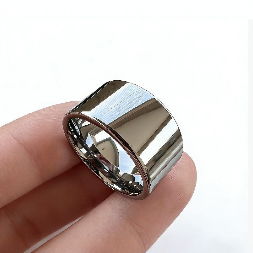 Men's Fashion Simple Titanium Steel Personalized High-grade Flat Ring