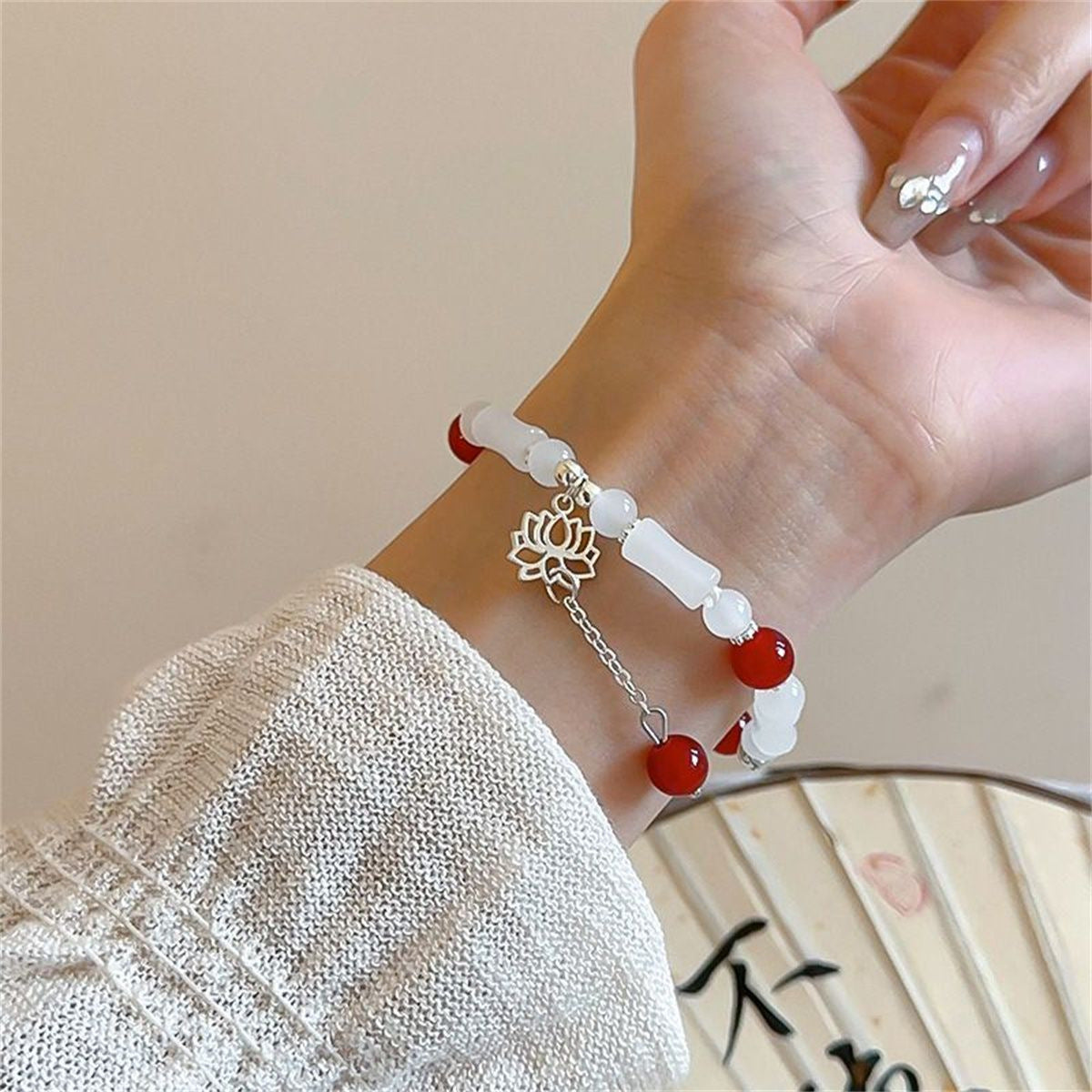 Chinese Style Ancient Bamboo Beaded Cold Bracelets