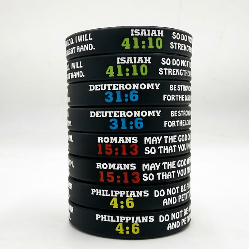 Women's & Men's Scripture Believers Belief Famous Wrist Strap Silicone For Bracelets