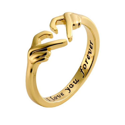 Heart Fashion Love Hug Hand Couple For Rings