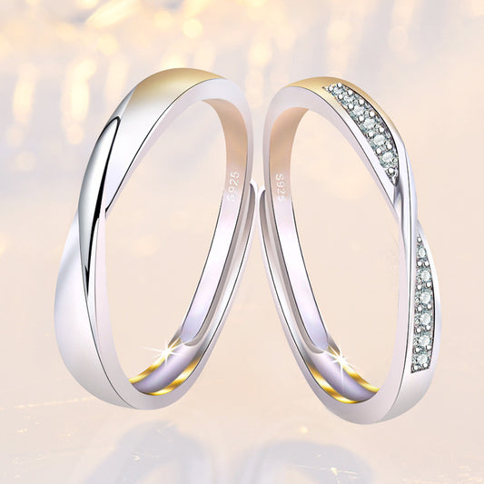 Simple Personality Mobius Twisted Female Open Rings