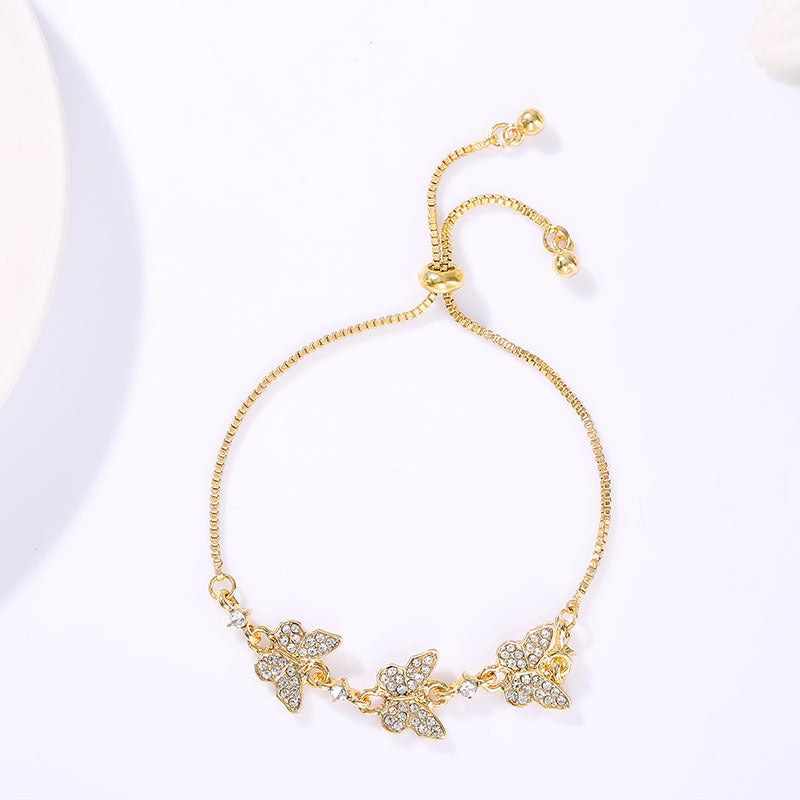Women's Zircon Flower Korean Simple Design Personalized Bracelets