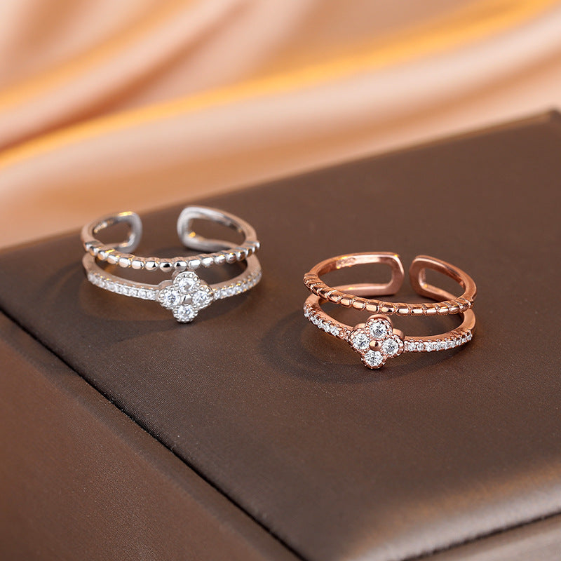 Elegant High-grade Heart-shaped Female Simple Opening Bracelets