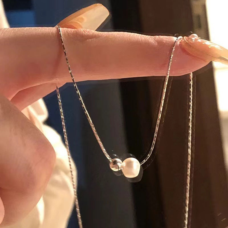 Women's Beads Light Luxury Simple Imitation Pearl Snake Bones Necklaces