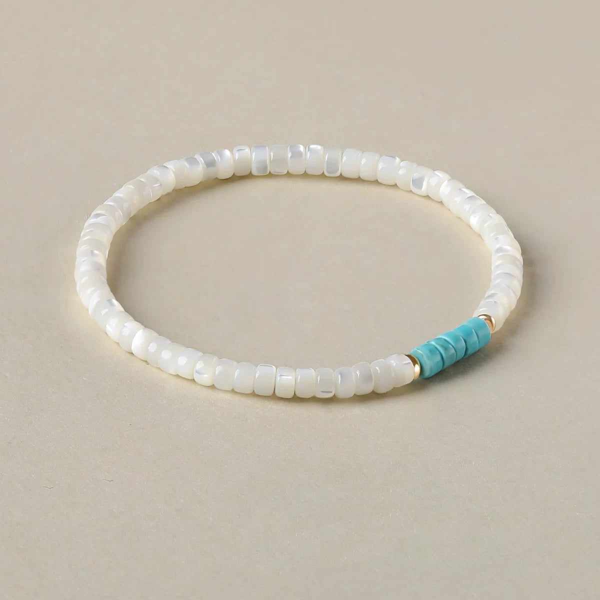 White Shell Magnesite Turquoise High-grade Artistic Bracelet