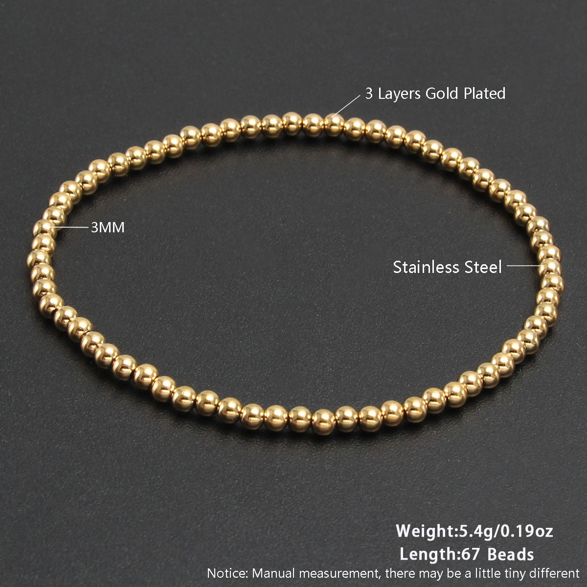 Women's & Men's Stainless Steel Gold-plated Gold Sier Two-color Bracelet