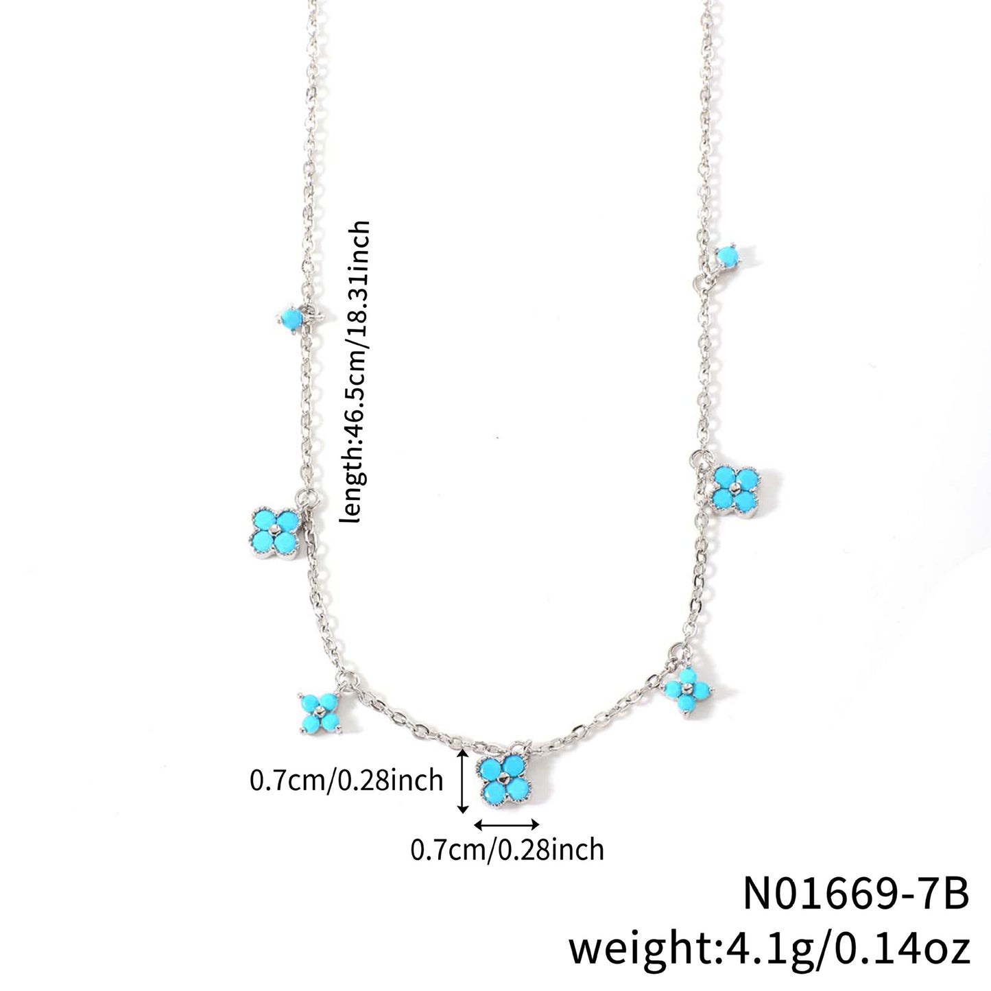 Elegant Light Luxury Clover Four-leaf Flower-shaped Clavicle Chain Necklaces