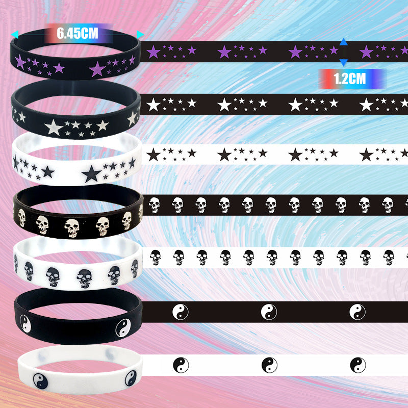 Street Dance Band Appetizer Silicone Wristband Bracelets