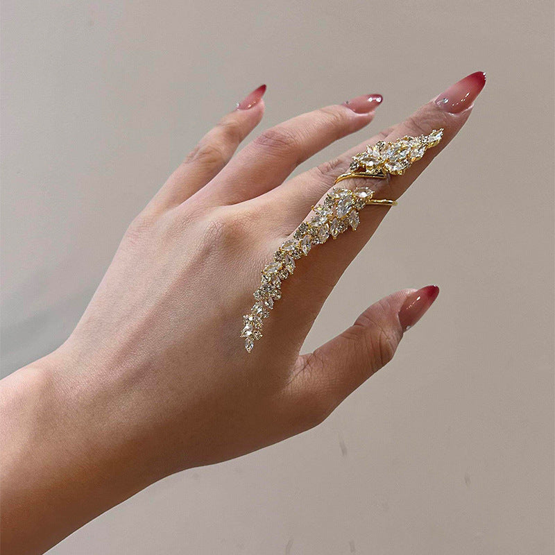 Leaves Open Exaggerated Personalized Design Sense Rings