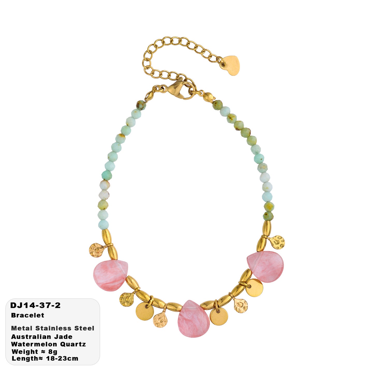 Women's Green Natural Stone Seaside Beach Style Water Necklace