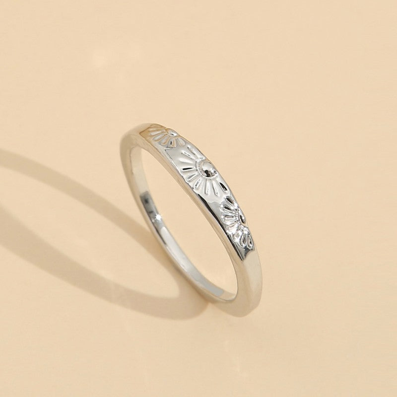 Casual Classy Women's Grid Sunshine Engagement Rings