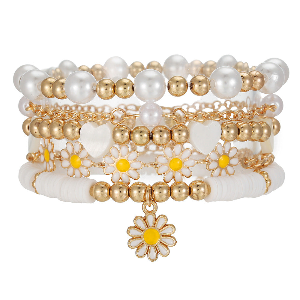 Women's Summer Sweet Refreshing Daisy Simple Flower Bracelet