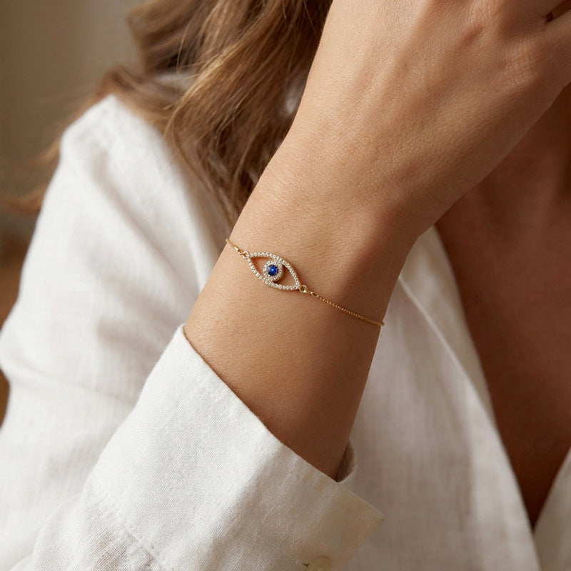 Turkish Devil's Eye Adjustable Vintage Blue Eyes Zircon Bracelets