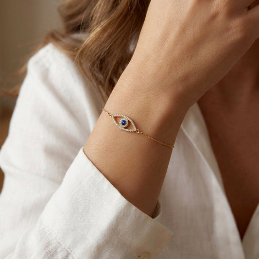 Turkish Devil's Eye Adjustable Vintage Blue Eyes Zircon Bracelets