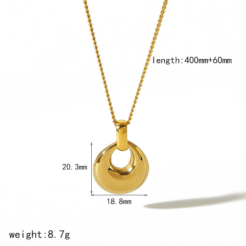 Women's Niche Design Gold Stainless Steel Earrings