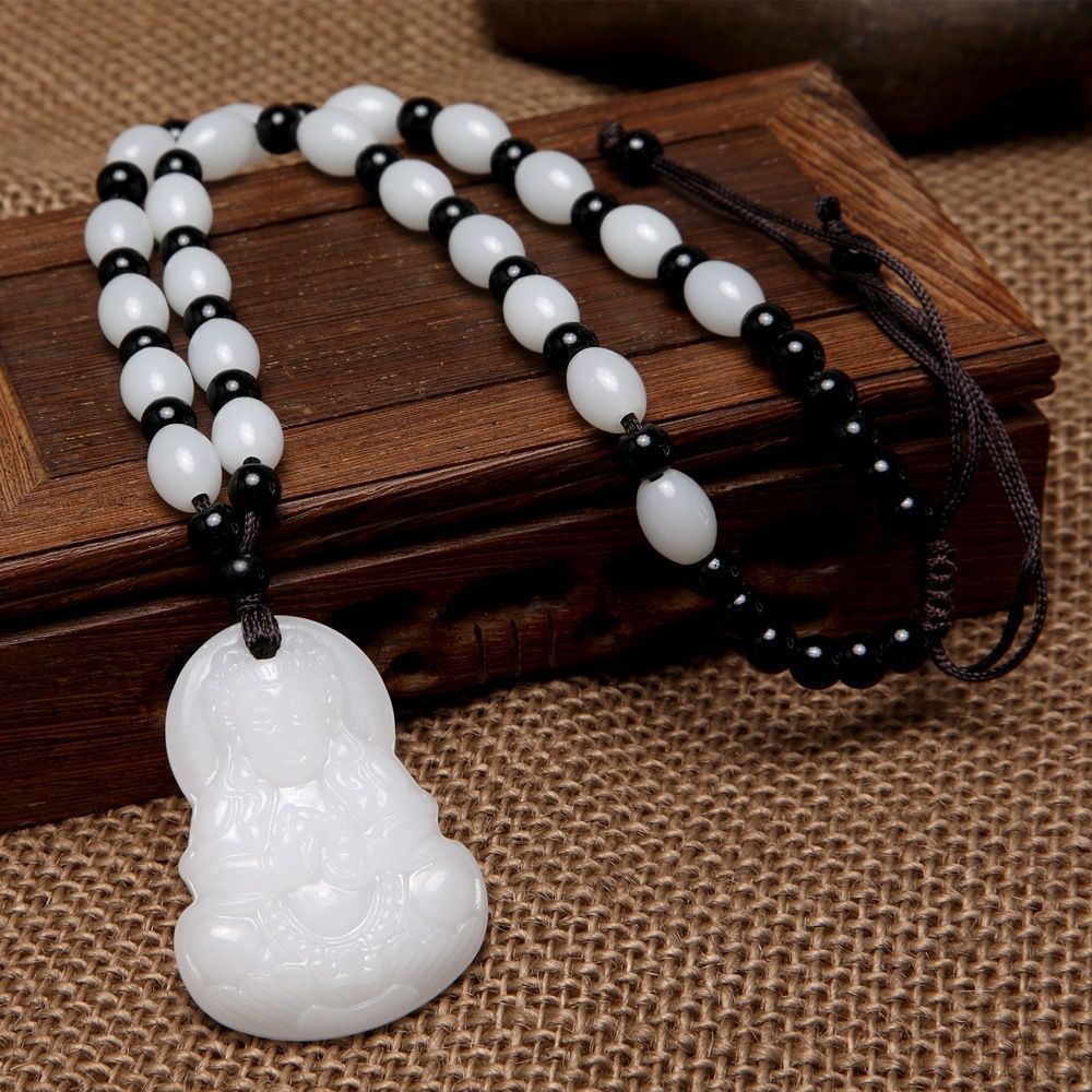 Women's & Men's Of Maitreya Buddha Activity Gift Glass Ornament Necklaces