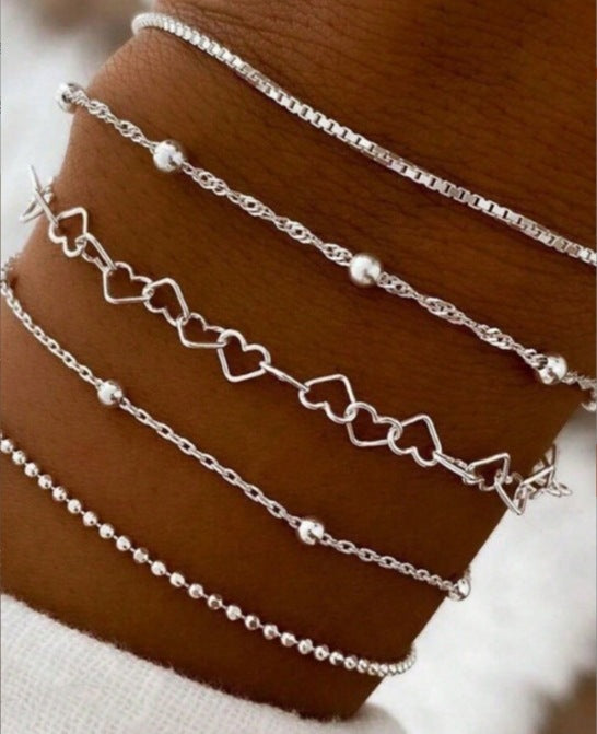 Classy Comfortable Of Personalized Alloy Combination Bracelets