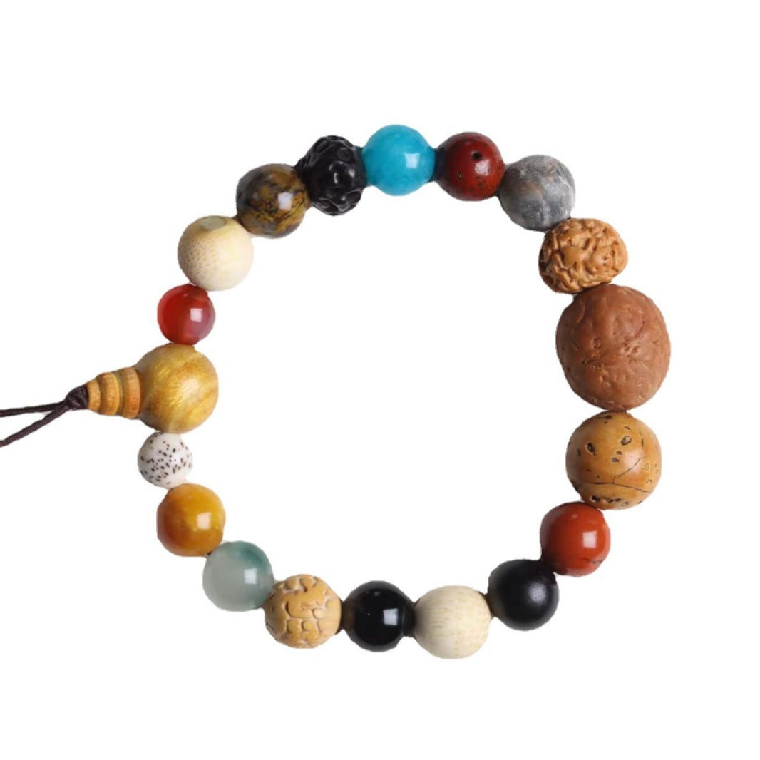 Bodhi Seed Eighteen Prayer Beads Buddha Cultural Artifact Bracelet