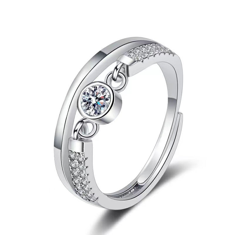 Moissanite Female Affordable Luxury Fashion Niche Rings