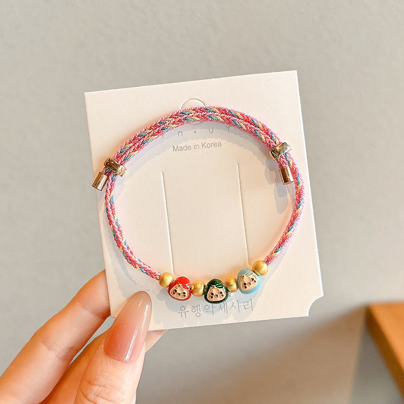 Small Gift Tassel Adjustable Red Rope Dragon Boat Festival Bracelet