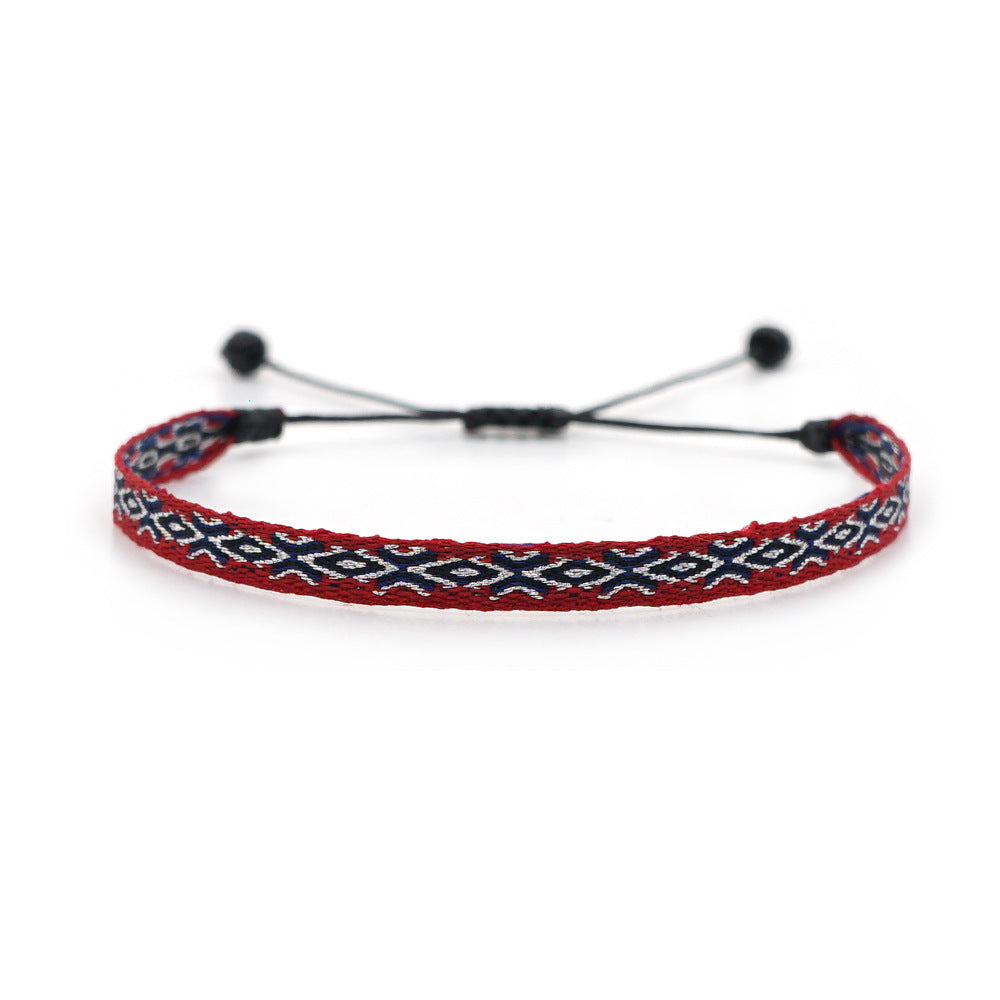 Bohemian Style Colombia Nepal Ethnic Webbing Bracelets