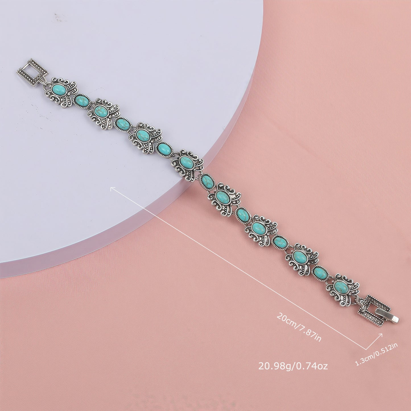 Women's Personality Retro Ethnic Style Inlaid Turquoise Bracelet