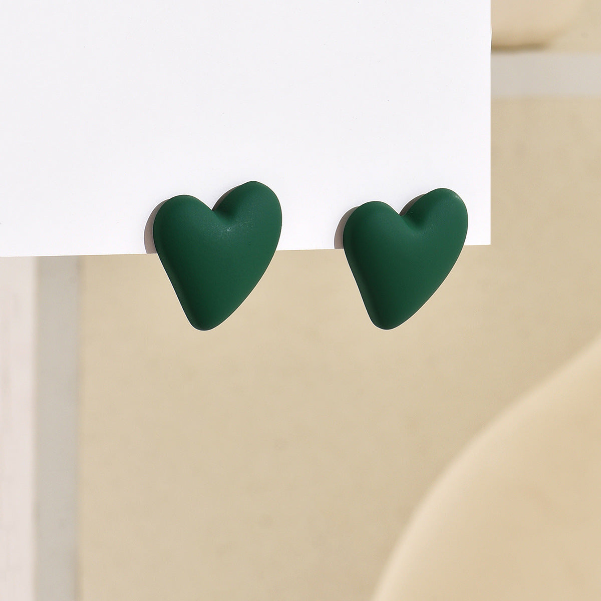 Color Small Love Valentine's Day Simple Fashion Acrylic Earrings
